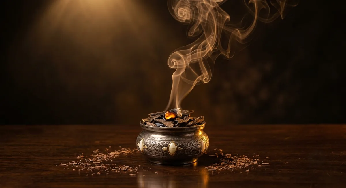 مبخرة نسيم يتصاعد منها دخان العود